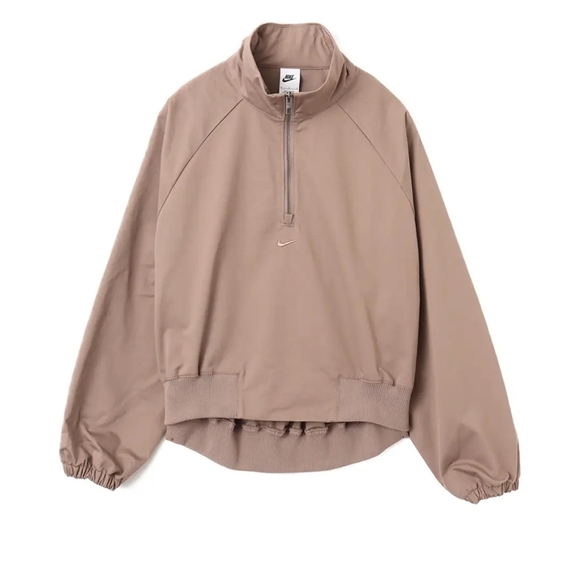 Nike Tops - Nike Women's Sportwear Oversized‎ 1/4 Zip Twill Top-Brown Long Sleeve Sz Med NWT